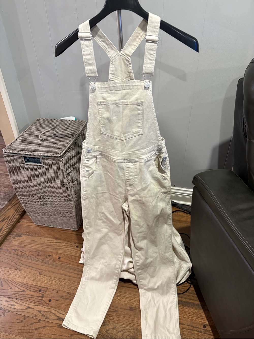 Wallflower Cream Denim Women's Overalls